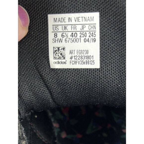 Adidas Sneakers Black Bright Suede 8 Chunky Gorpcore Y2K - Picture 9 of 11